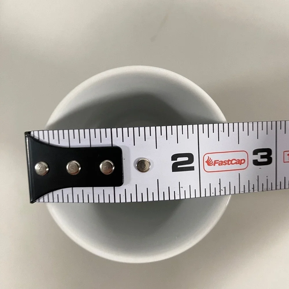 Crate & Barrel Demitasse Espresso Cups Saucers White Black Geometric Porcelain
